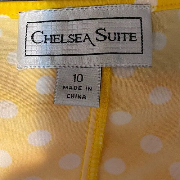 Chelsea Suite Scooped Neck Short Sleeve Polka Dot Womens Dress Size 10 - Picture 7 of 9